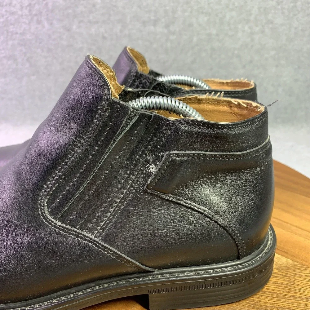 Venturini Boots Mens Size 9.5 Black Leather Chelsea Ankle Dress Made In Italy